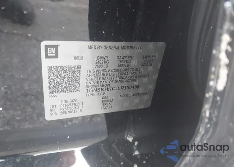 2020 Chevrolet Suburban 4Wd Lt z USA, uszkodzony, nr VIN 1GNSKHKC4LR100456